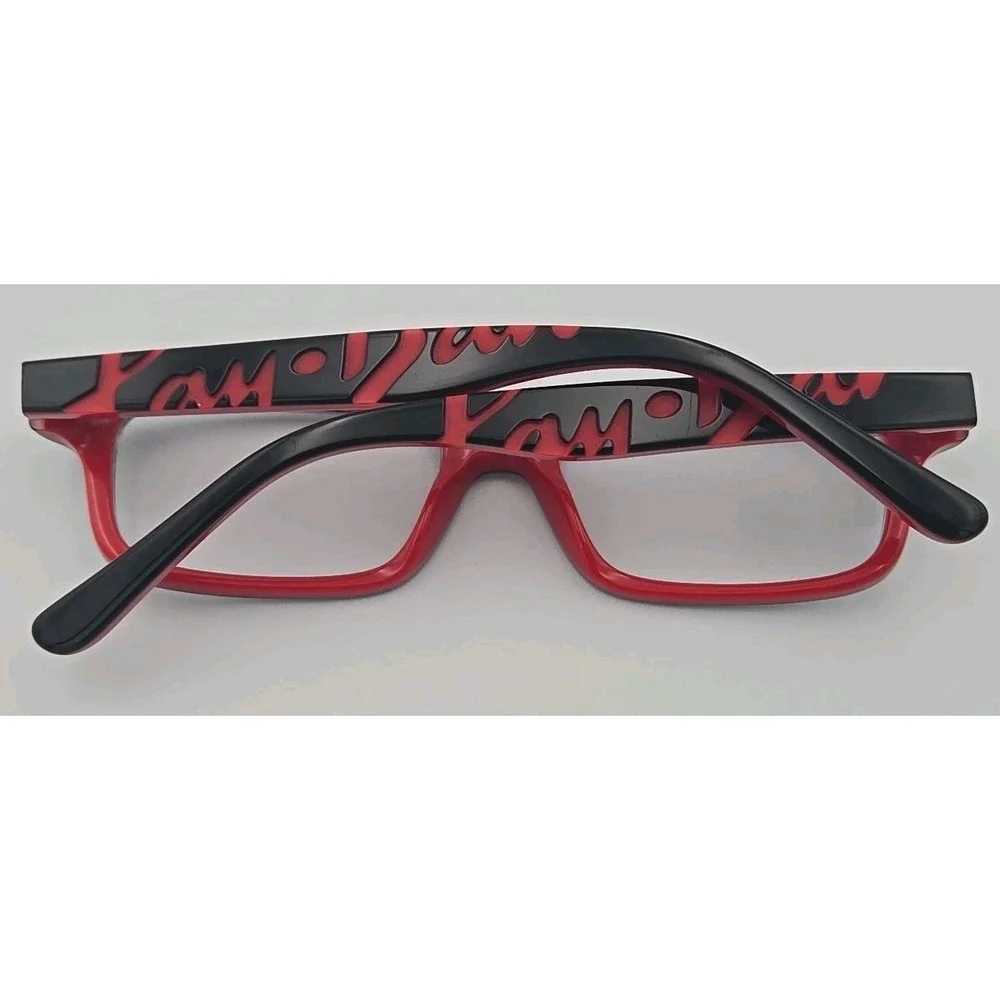 Ray Ban RB 1535 3573 48-16-130 Black/Red Plastic Full‎ Rim Eyeglasses KIDS